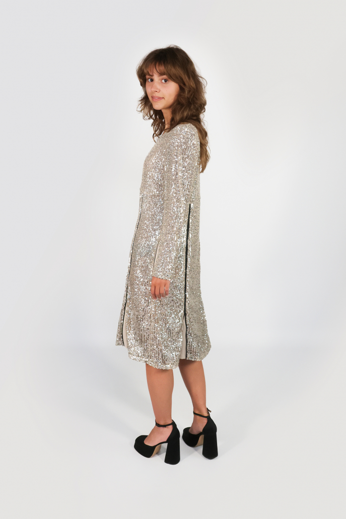 Kleid St.Tropez lang mit Pailletten - Simple Dress by Tanja Müller